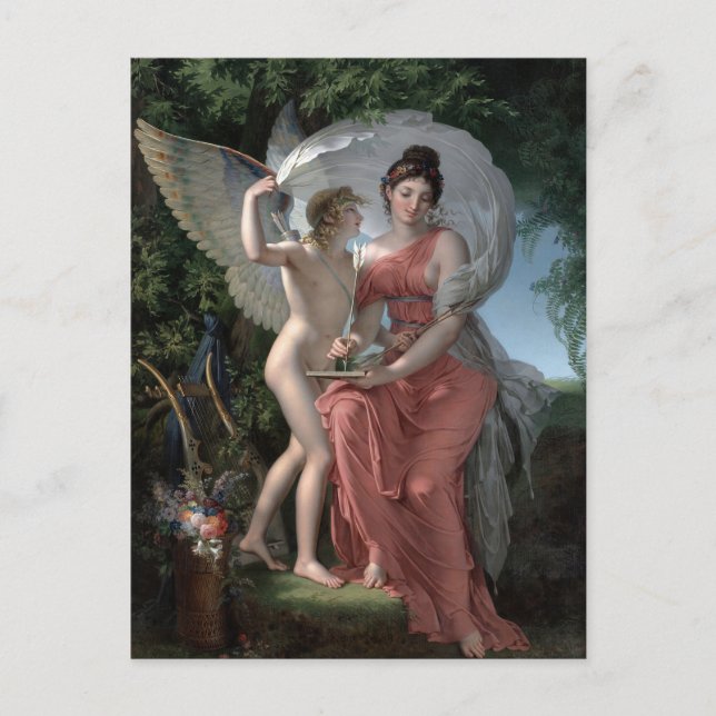 Erato Muse of Lyrical Poetry von Charles Meynier Postkarte (Vorderseite)