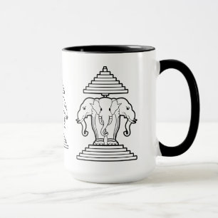 Erawan drei ging ElefantLao/Laos-Flagge voran Tasse