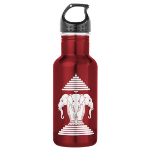 Erawan drei ging ElefantLao/Laos-Flagge voran Trinkflasche