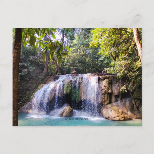 Erawan National Park, Thailand Postkarte (Vorderseite)