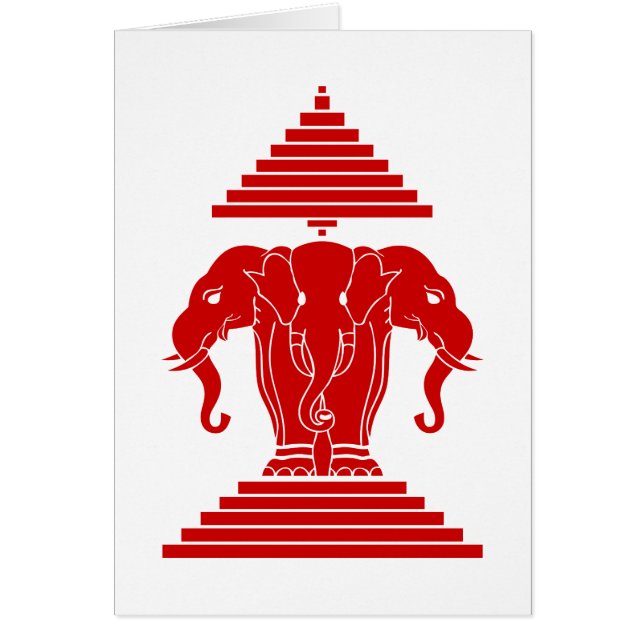 Erawan Three Headed Elephant Lao / Laos Flag (Vorne)