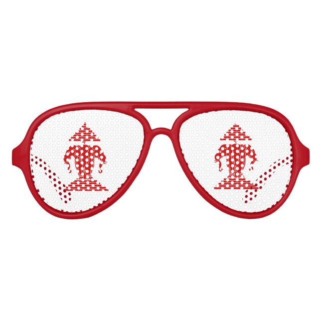 Erawan Three Headed Elephant Lao / Laos Flag Partybrille (Vorderseite)