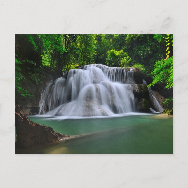 Erawan Waterfall | Kanchanaburi, Thailand Postkarte (Vorderseite)