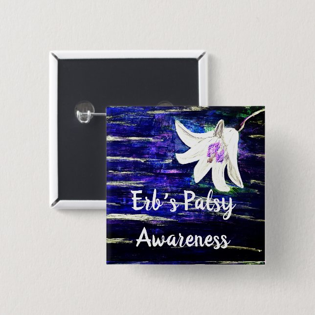 Erb’s Palsy Flower Design Button (Vorne & Hinten)