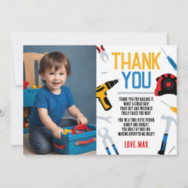 Erbauer Geburtstag Danke Karte, Tools Danke Einladung