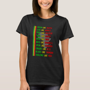 Erbaut durch die Lehre der schwarzen Geschichte Mo T-Shirt