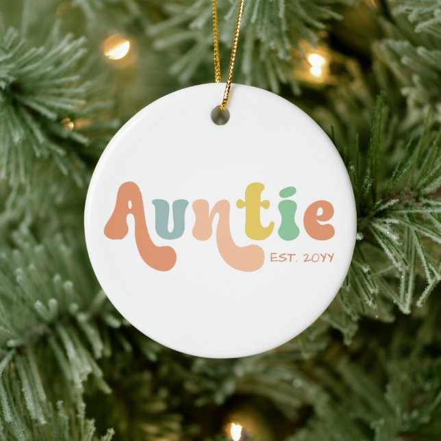 Erbaute Tante | Geschenke für Tante Keramik Ornament (Baum)