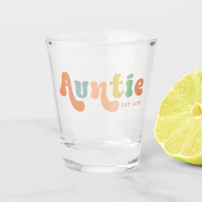 Erbaute Tante | Geschenke für Tante Schnapsglas (Vorderseite)