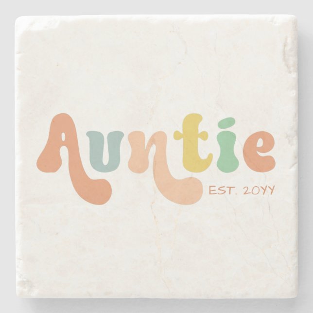 Erbaute Tante | Geschenke für Tante  Steinuntersetzer (Vorderseite)