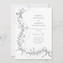 Erbblumenband Handgezeichnete Elegante Hochzeit