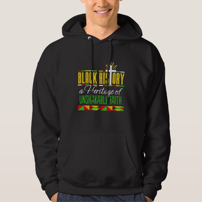 Erbe des unaufhaltsamen Glaubens Schwarze Geschich Hoodie (Vorderseite)