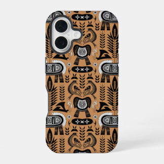 Erbe-Totem – Afrikanisches Stammes-Tier-Muster iPhone 16 Hülle