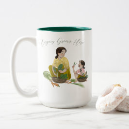 ''Erbe wächst hier'' Zweifarbige Tasse