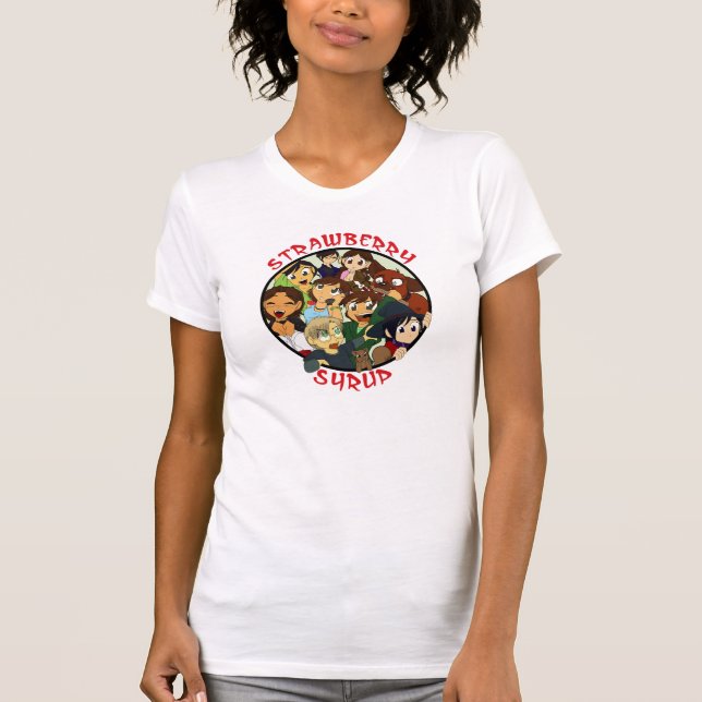 Erbeersirup Chibi Kreis-Licht-Shirts T-Shirt (Vorderseite)