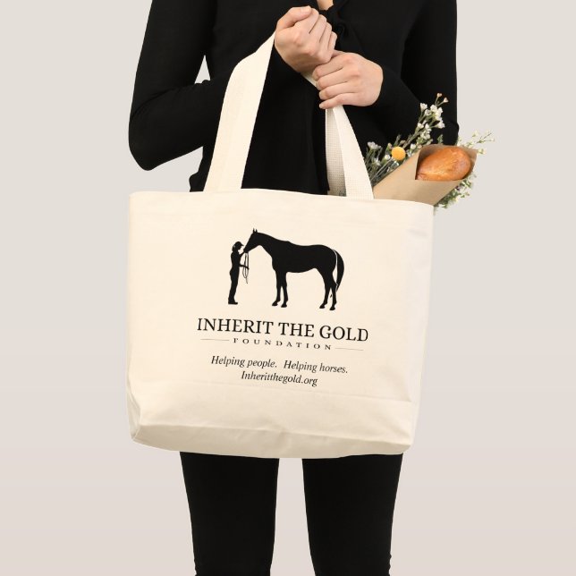 Erben Sie die Goldgrundlagen-Logo-Tasche Jumbo Stoffbeutel (Vorderseite (Produkt))