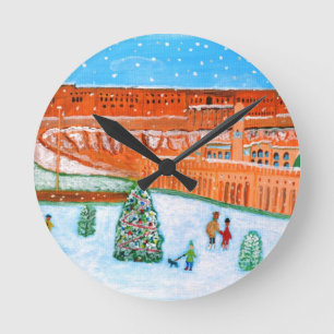 Erbil Citadel Chistmas.JPG Runde Wanduhr