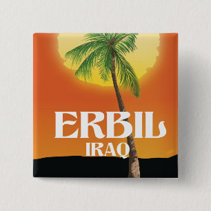 Erbil Irak Reiseplakat Button