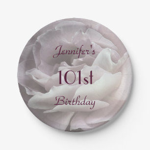 Erblassen Sie - rosa Rosen-Papier-Teller, 101. Pappteller