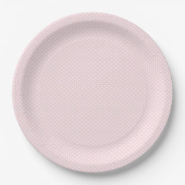 Erblassen Sie - rosa und weißen Minipunkt Pappteller