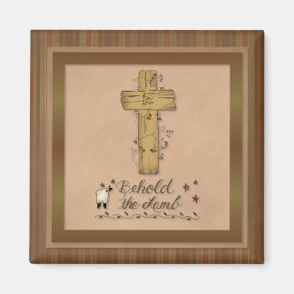 Erblicken Sie den Lamm-christlichen Magnet