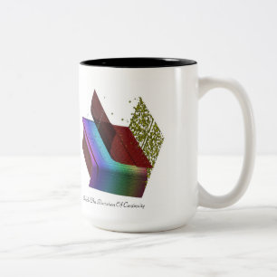 Erblicken Sie die Diskretion der Kontinuität Zweifarbige Tasse