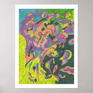 Erblicken Sie, ursprüngliches abstraktes 12x16 Poster