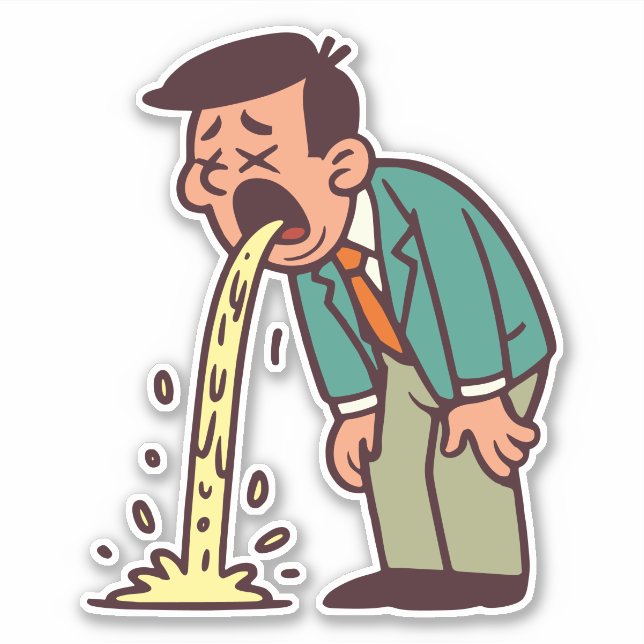 Erbrechen Aufkleber (Vorderseite)