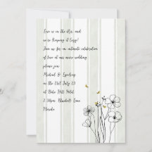 Erbschaft Bienen Moderne Handgeschriebene Hochzeit