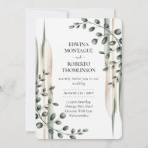 Erbse Moderne Botanische Grün-Hochzeit