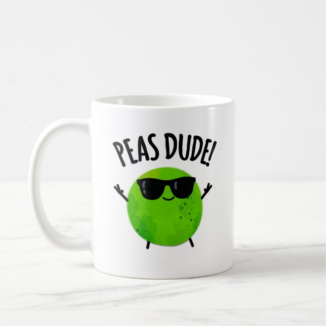 Erbse Typ Funny Veggie Pea Pub Kaffeetasse (Links)
