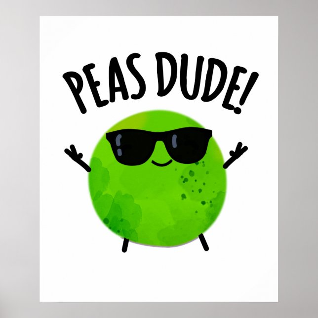 Erbse Typ Funny Veggie Pea Pub Poster (Vorne)