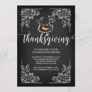 Erbseinladung zum Thanksgiving-Dinnerabend Einladung