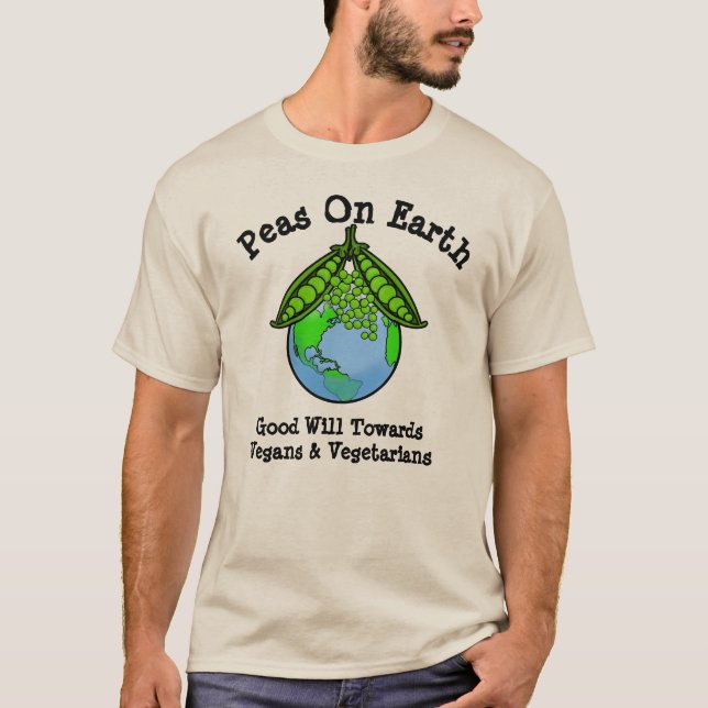 Erbsen auf der Erde Vegan oder vegetarischer T - S T-Shirt (Vorderseite)