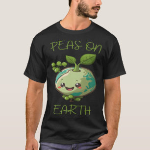 Erbsen auf der Erde Vegan Vegetarier Pflanzenfrei T-Shirt