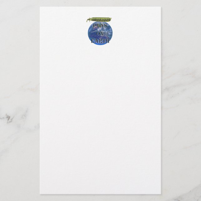Erbsen auf Erde Briefpapier (Vorderseite)