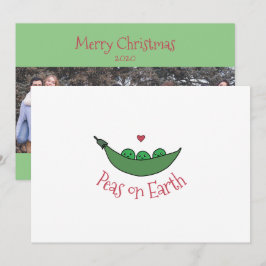 "Erbsen auf Erden" Flat Foto Weihnachtskarte Feiertagskarte