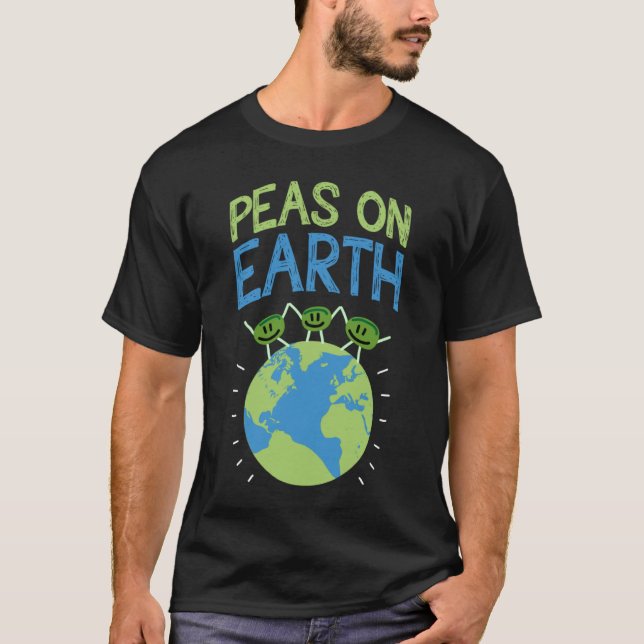 Erbsen auf Erden Pee oder Veggie T-Shirt (Vorderseite)