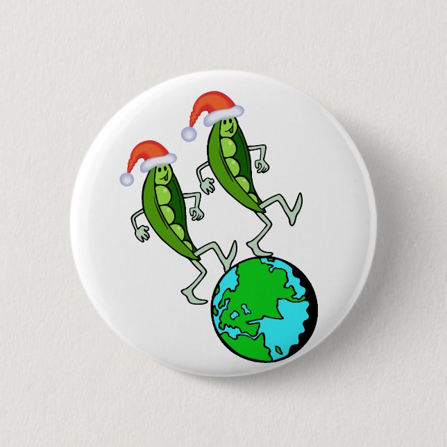 Erbsen-Feiertage-Button Button (Vorderseite)