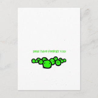 Erbsen haben auch Gefühl Postkarte
