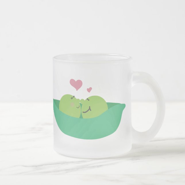 Erbsen-Hülsen-Schatz-Tasse Mattglastasse (Rechts)