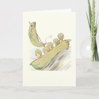 Erbsen in einer Pod-Blank-Notecard Karte