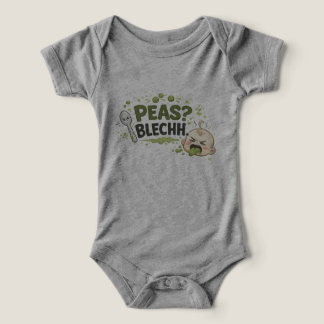 Erbsen? Pfui. Grumpy Baby Mealtime Bodysuit