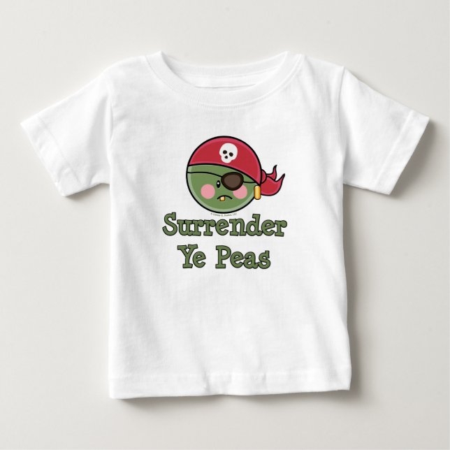 Erbsen-Piraten-Baby-Kleinkind-T-Shirt Baby T-shirt (Vorderseite)