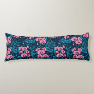 Erbsen und Hummeln, süß, rosa und blau Seitenschläferkissen