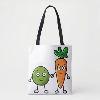Erbsen- und Karotten-Einkaufstasche Tasche