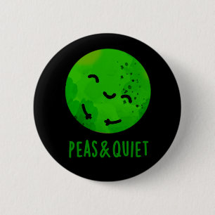 Erbsen und leise Funny Veggie Pea Pub Dark BG Button