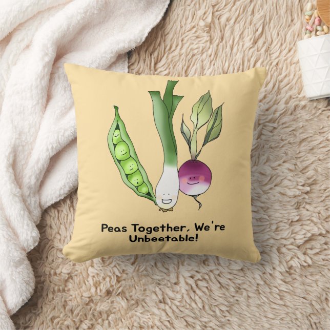 Erbsen und Veggie Die besten Freunde Pub Kissen (Decke)