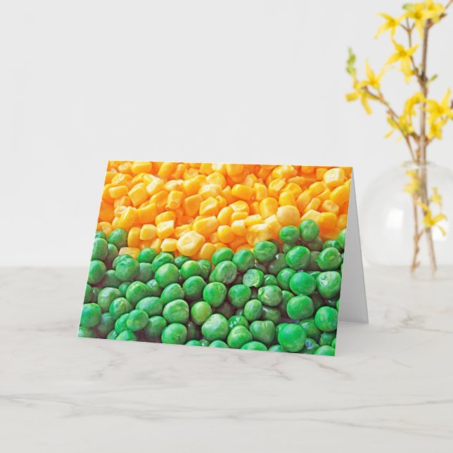 Erbsen und Zuckermais Karte (Gelbe Blume)