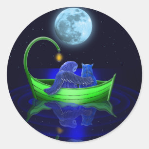 Erbsenboot Runder Aufkleber