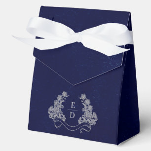 Erbskreuzstickerei Navy Erbe Hochzeit Geschenkschachtel